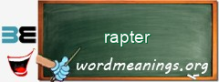 WordMeaning blackboard for rapter